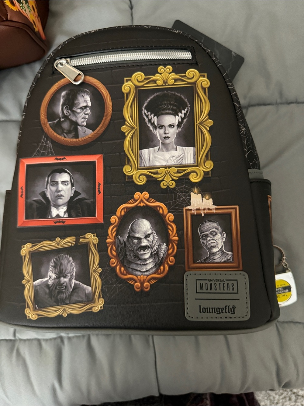 Loungefly Black Universal Monsters Framed Portrait Mini Backpack NWT